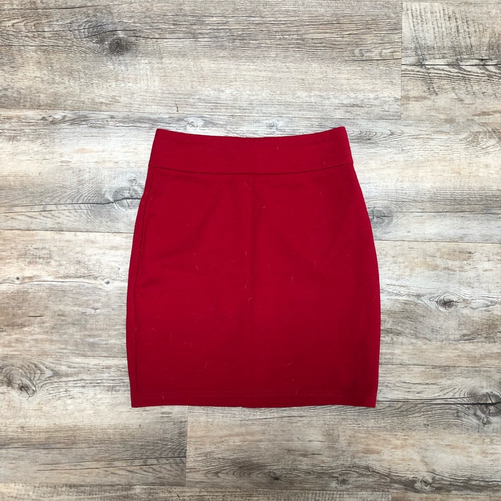 Tobi red mini skirt